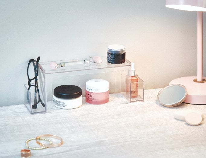 iDesign - Make-up Organiser, 32 x 8 x 11.5 cm, Kunststof, Transparant