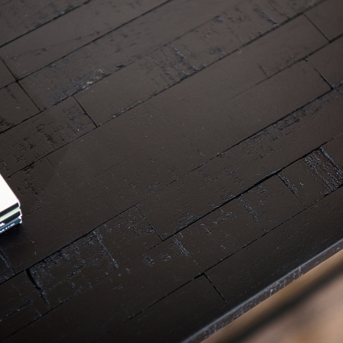 Duverger® Teaky Blinders - Sidetable - teak - stalen frame - zwart