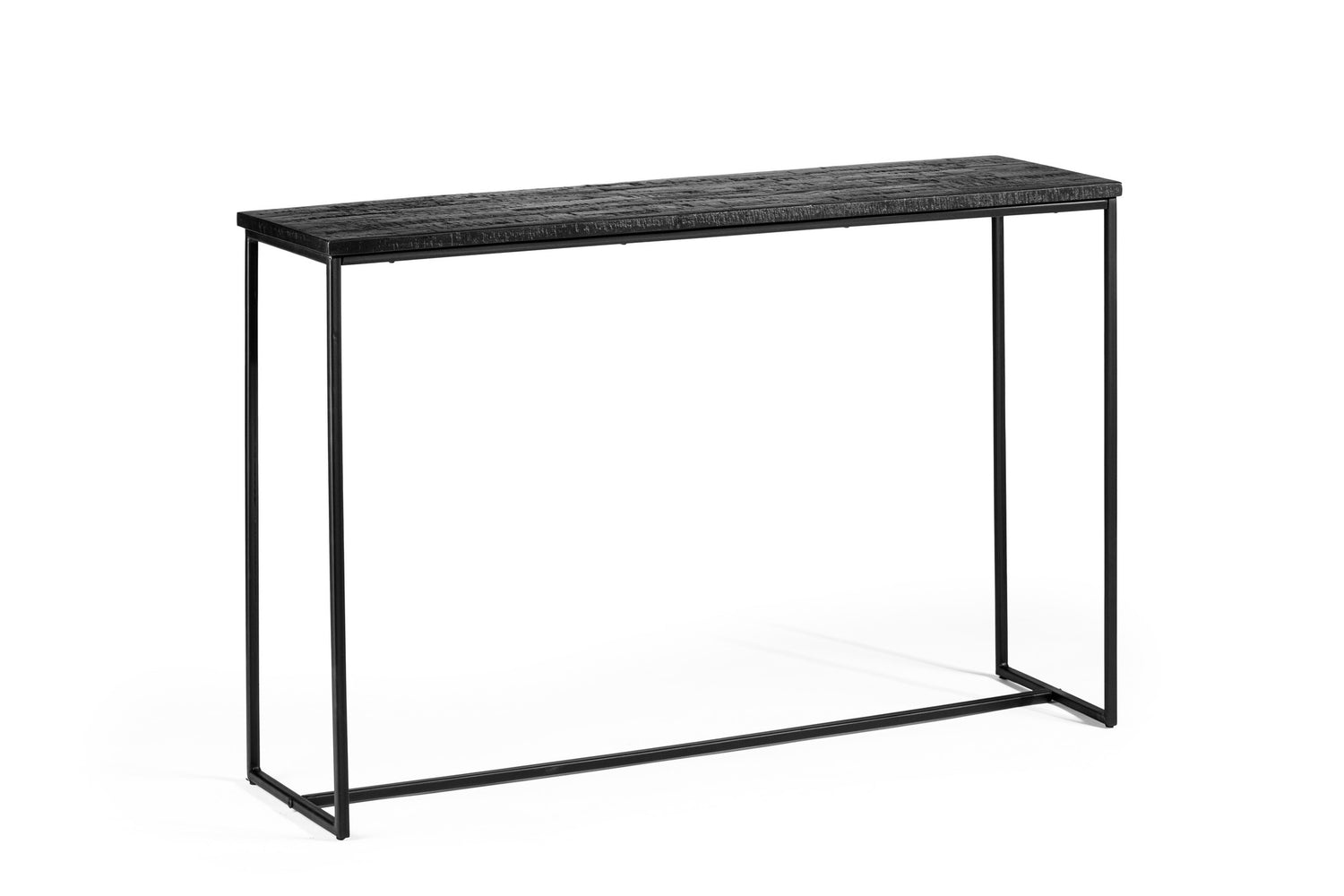 Duverger® Teaky Blinders - Sidetable - teak - stalen frame - zwart