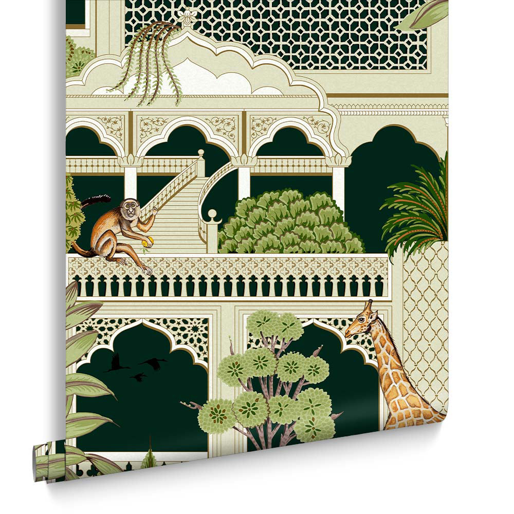 Graham & Brown - Vliesbehang - Animahal Emerald  - 10mx52cm