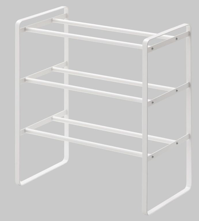 Yamazaki Schoenenrek Uitschuifbaar - Frame - 3 niveaus - Wit