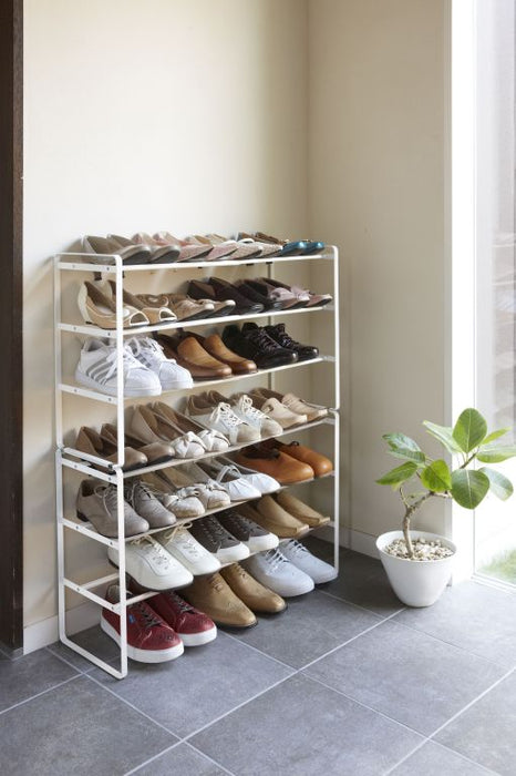 Yamazaki Schoenenrek Uitschuifbaar - Frame - 3 niveaus - Wit