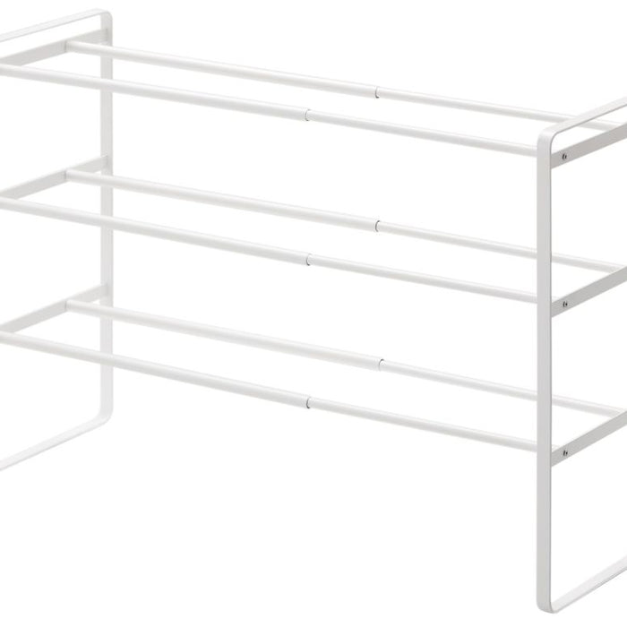 Yamazaki Schoenenrek Uitschuifbaar - Frame - 3 niveaus - Wit