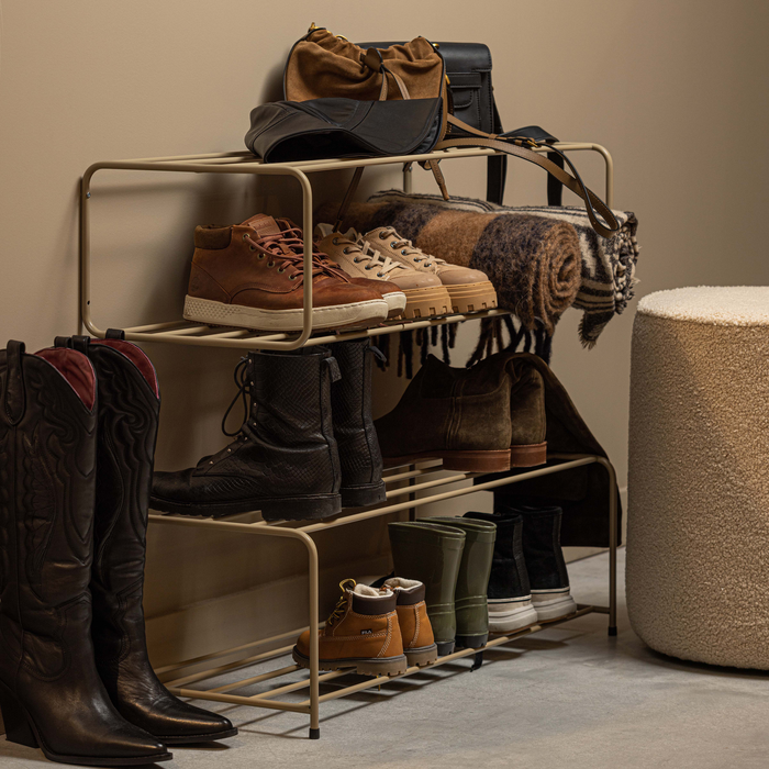 WOOOD Josse Schoenenrek - Metaal - Militair Bruin - 25x80x33