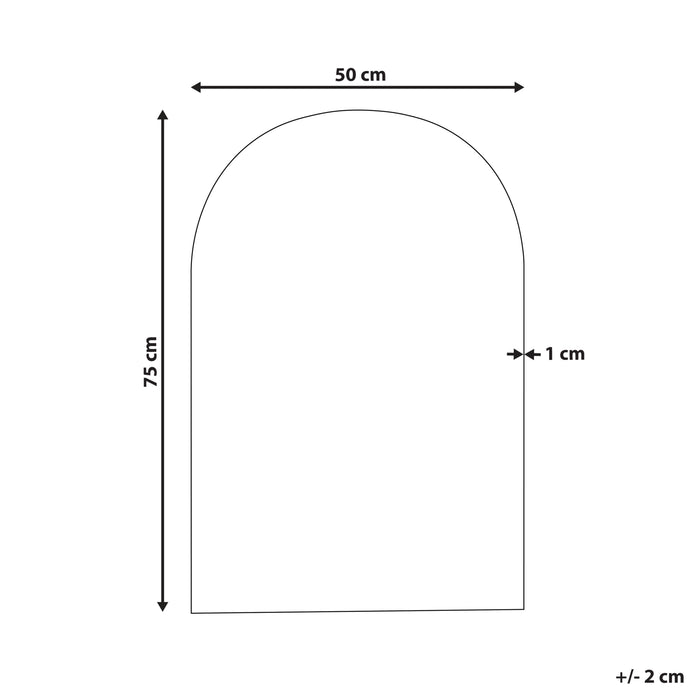Beliani - ANNECY - Wandspiegel - Zilver  - Glas
