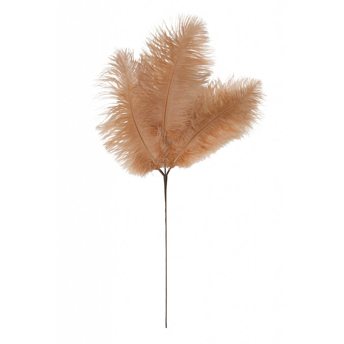 Light & Living Kunsttak Veer - Oranje - Veren - 30x59x1cm (BxHxD)