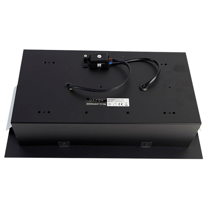 QAZQA Set van 6 inbouwspots zwart AR111 verstelbaar 2-lichts - Oneon