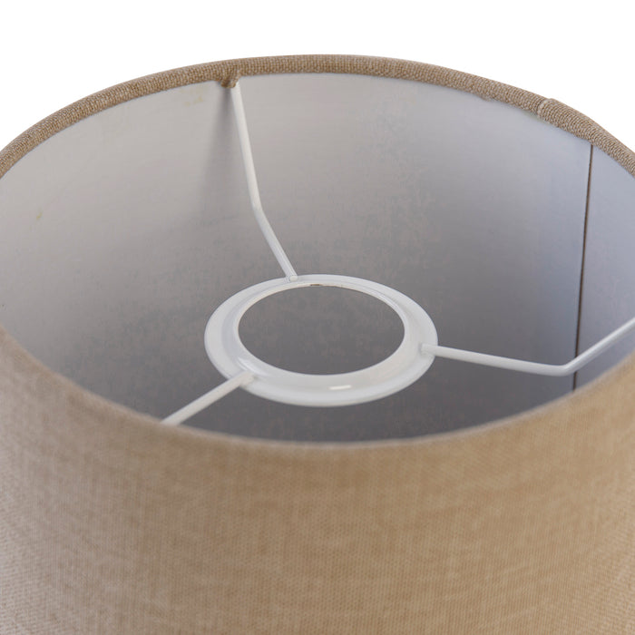 QAZQA Stoffen lampenkap lichtbruin rond 18|18|14