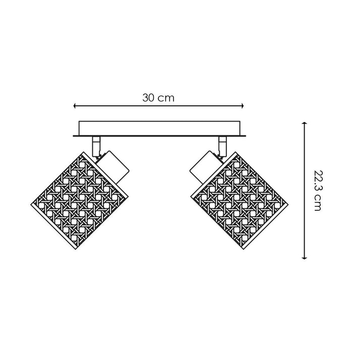 Home Sweet Home Landelijke LED Opbouwspot Dean 2L - Zwart