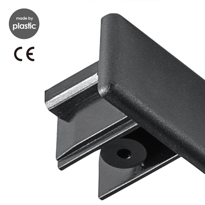 Railverlichting onderdeel eind kap 2.5|2.5|3.5cm | Zwart | Accessoires