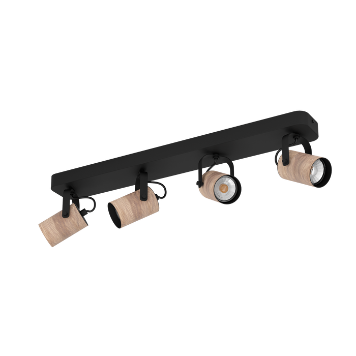 EGLO Cayuca Spot - GU10 - 58 cm - Zwart|Bruin