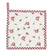Clayre & Eef Pannenlap 20x20 cm Rood Wit Katoen Rozen