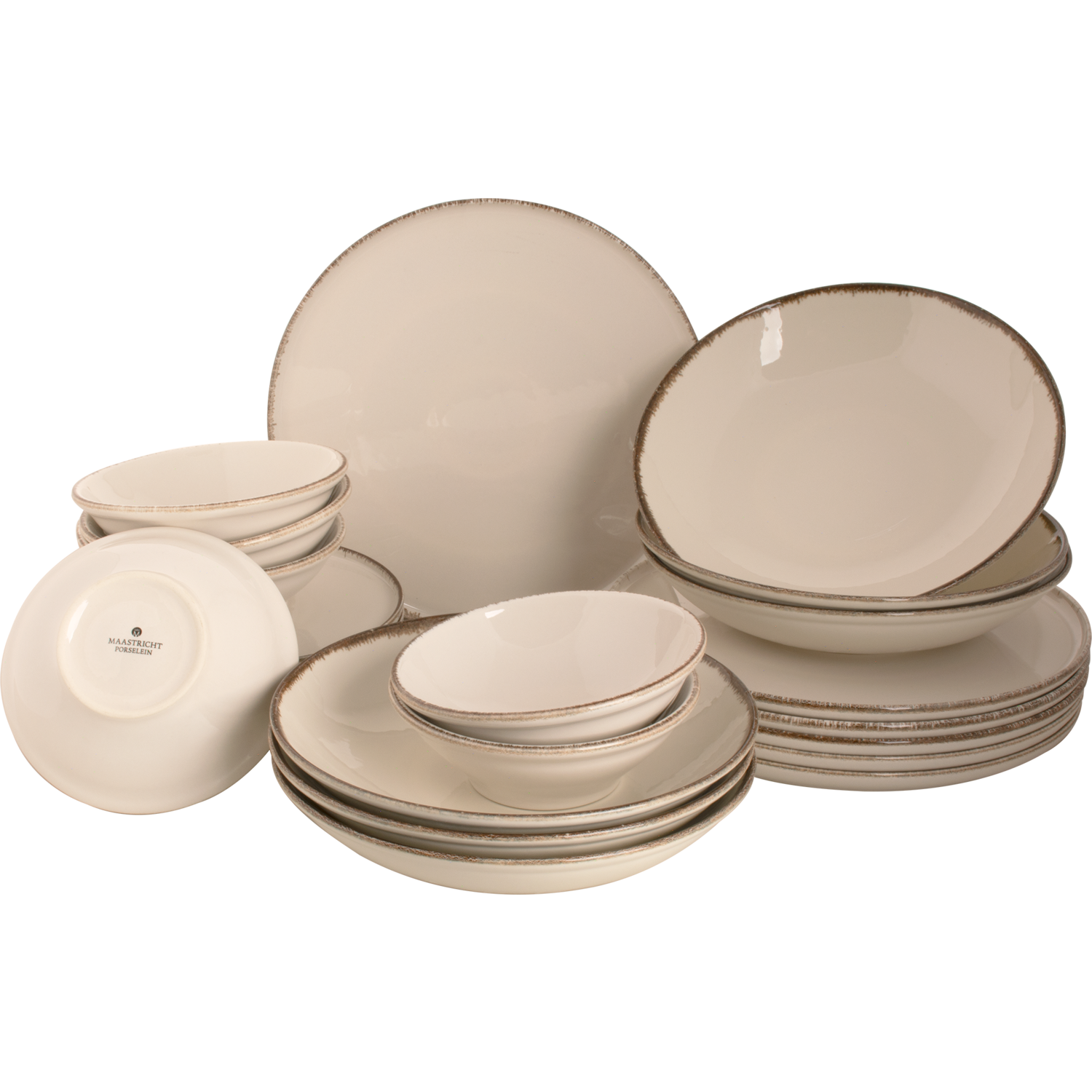 Maastricht  Serviesset Akoya  6-persoons 24-delig Offwhite