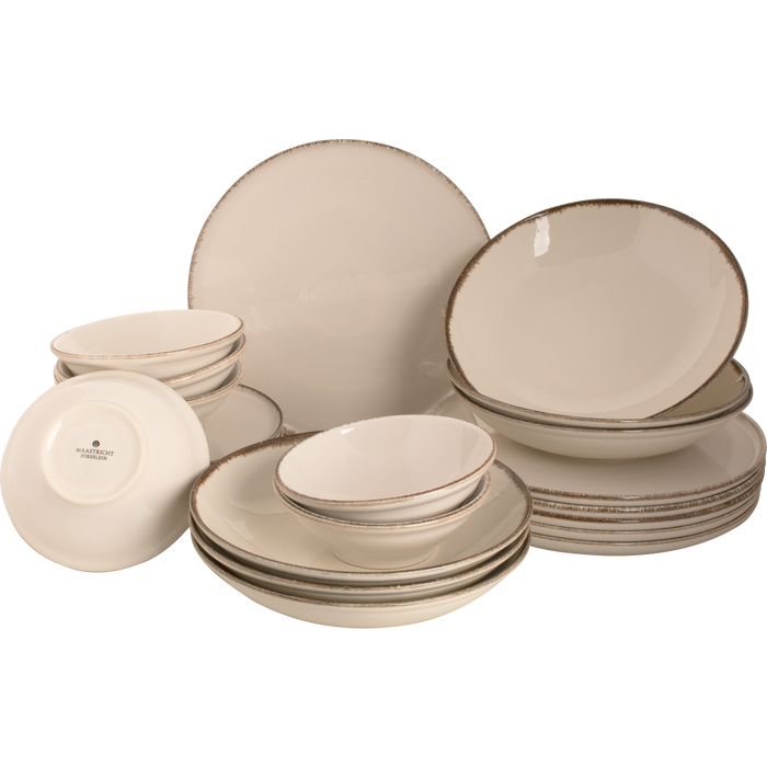 Maastricht  Serviesset Akoya  6-persoons 24-delig Offwhite