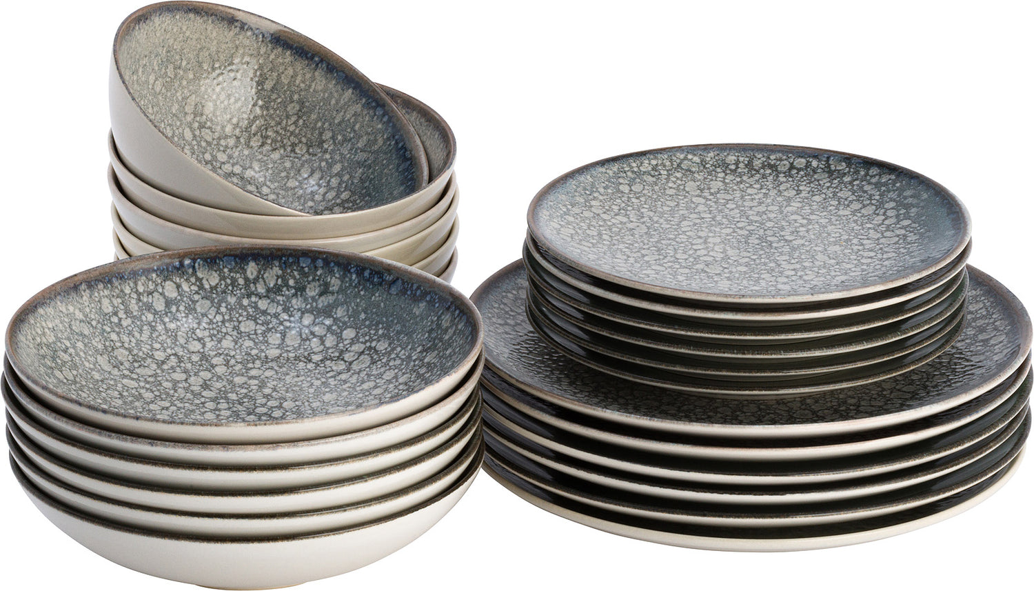 Lite-Body - Serviesset Hermes - 6 personen - 24 delig - Grijs reliëf