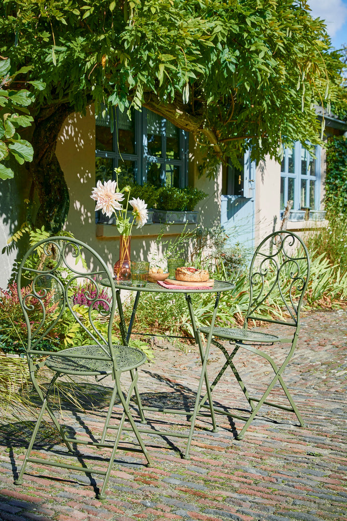 Mica Decorations Tierra Bistrotafel - H70 x Ø60 cm - Donkergroen