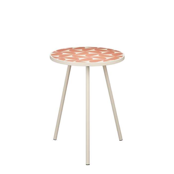 Mica Decorations Saba Bijzettafel - H51 x Ø39 cm - Metaal - Oranje