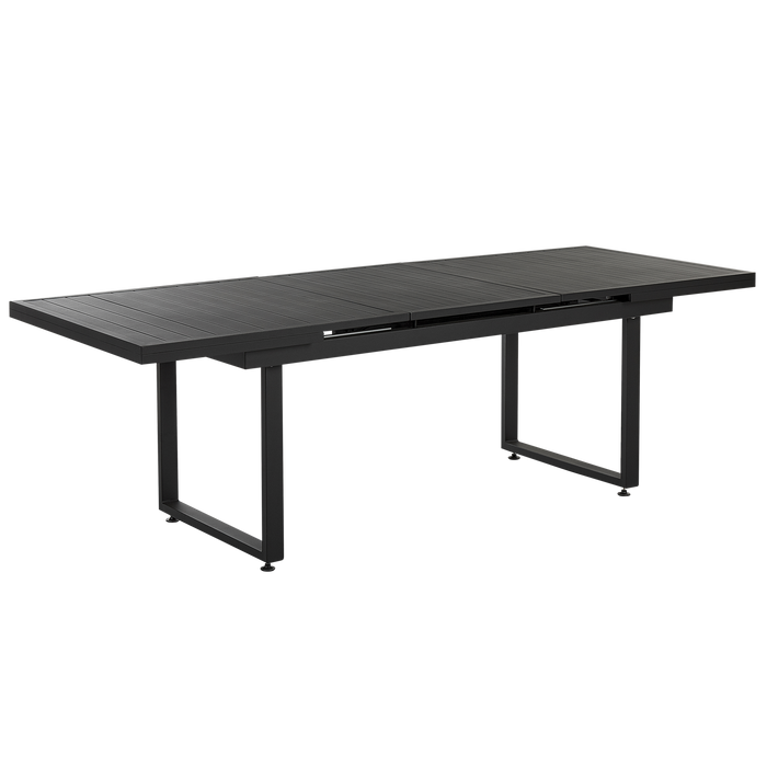 Beliani-VALCANETTO -Tuintafel-Zwart-90 x 180|240 cm-Aluminium