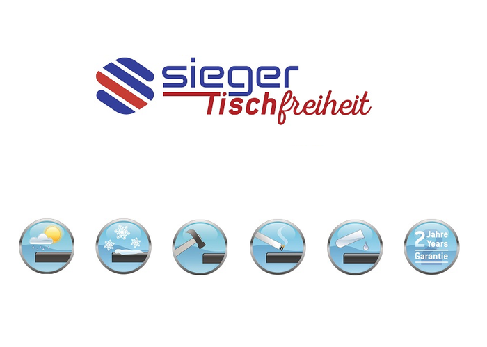 Sieger Boulevard klaptafel 90x150 cm antraciet