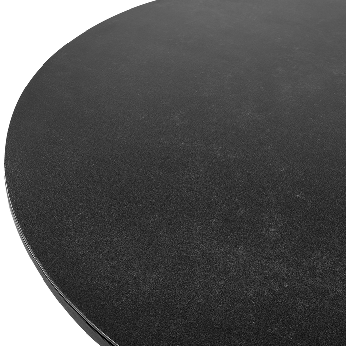 Beliani - OLMETTO - Tuintafel - Zwart - 110 x 83 cm - Aluminium