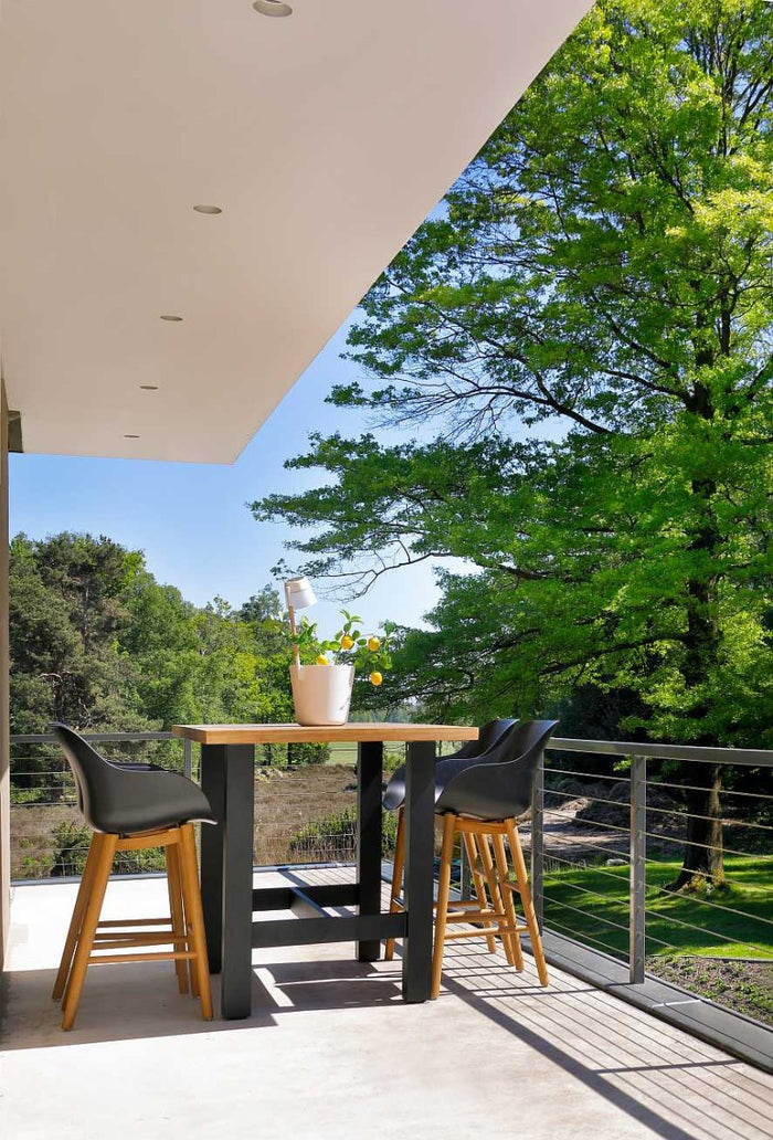 Hartman Sophie Yasmani Bartafel 180 Cm Naturel Teak - Zwart H-Frame