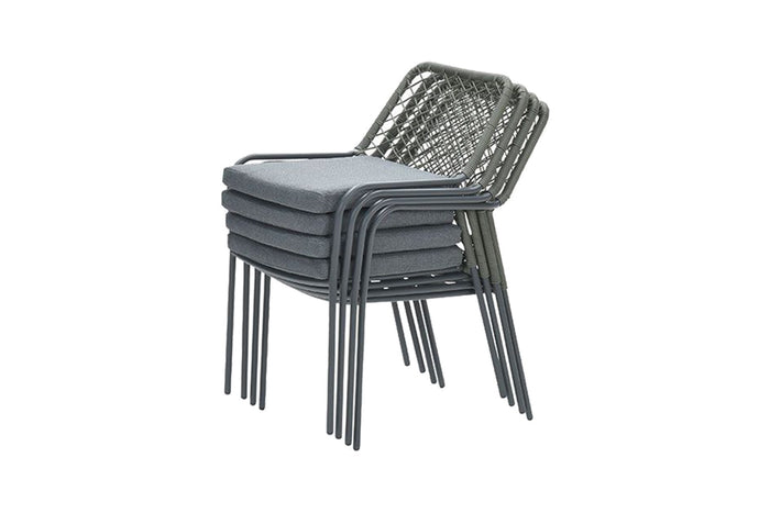 Garden Impressions Dido dining tuinstoel - Black|Mystic Grey