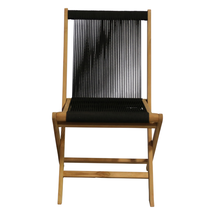 Raw Materials Rope klapstoel zwart