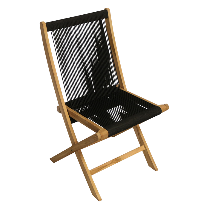 Raw Materials Rope klapstoel zwart
