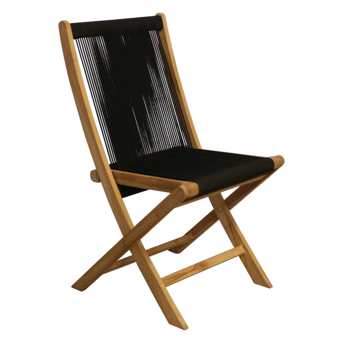 Raw Materials Rope klapstoel zwart