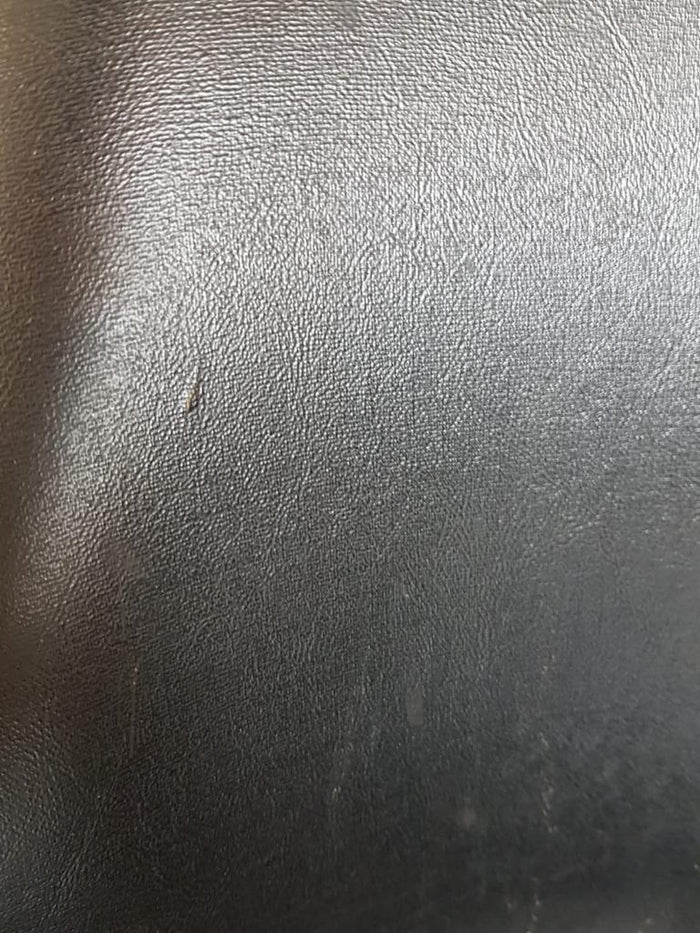 Reliving Vintage Teak Houten Stoel Zwart Skai