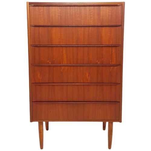 Reliving Vintage Deense Teak Houten Ladekast 6 Laden Kast