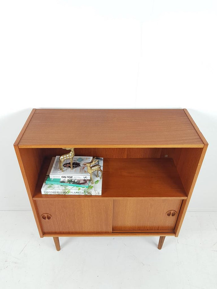 Reliving Vintage Deens Teak Schuifdeurkastje Kastje Deurtjes