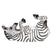 Clayre & Eef Wijnrek Zebra 32x12x18 cm Zwart Kunststof Flessenrek