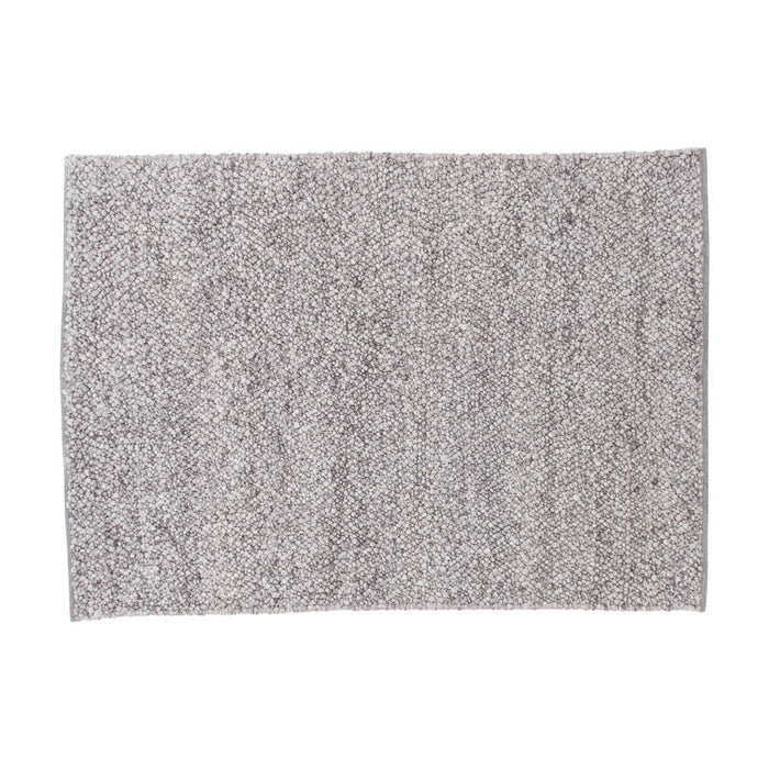 Hioshop Jajru vloerkleed 350x250 cm wol lichtgrijs.