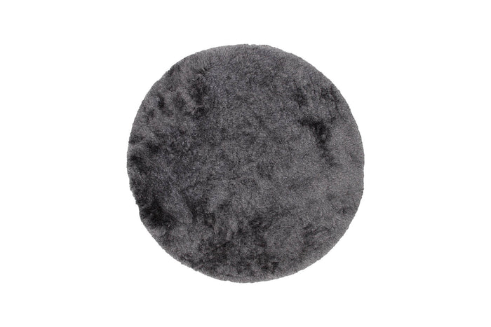 Hioshop Shiva vloerkleed Ø200 cm polyester grijs.