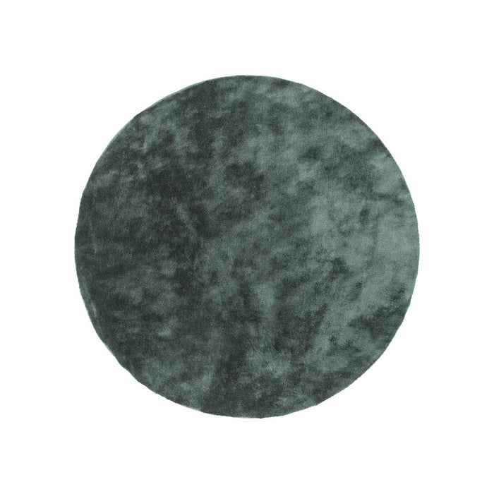 Hioshop Undra vloerkleed Ø200 cm polyester groen.