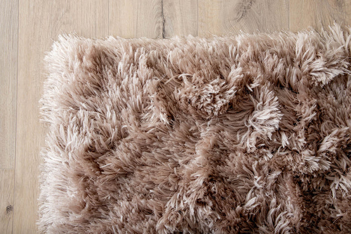 Hioshop Grace vloerkleed 300x300 cm polyester beige.