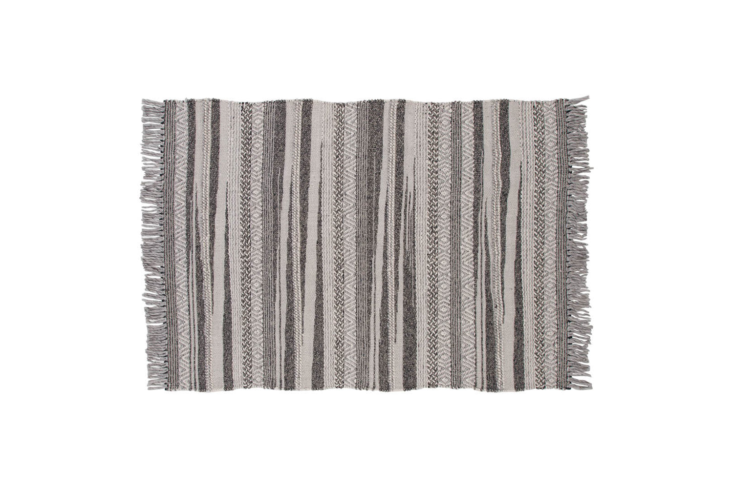 Hioshop Alwar vloerkleed 240x170 cm wol donkergrijs.