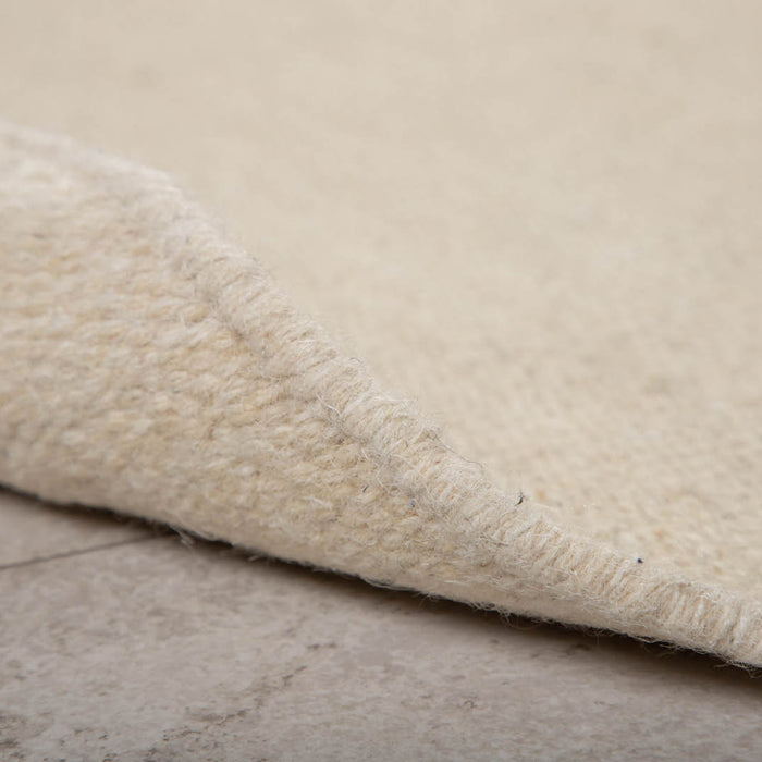 Hioshop Jaipur vloerkleed Ø200 cm wol beige.