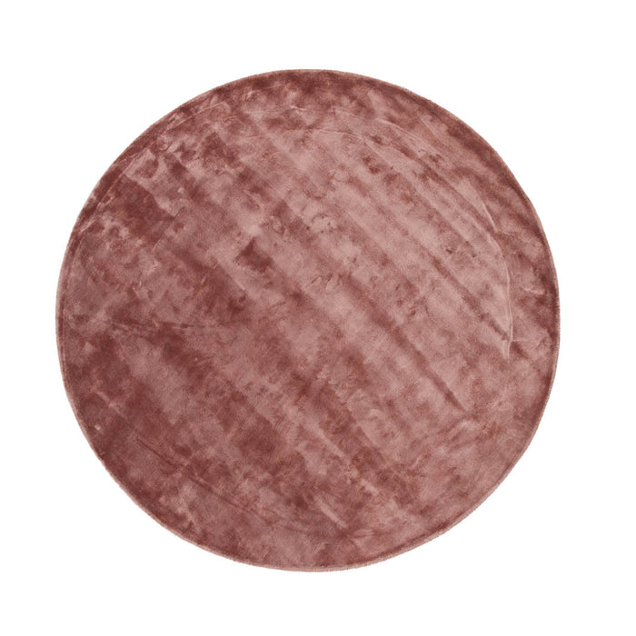 Hioshop Indra vloerkleed Ø200 cm viscose roze.