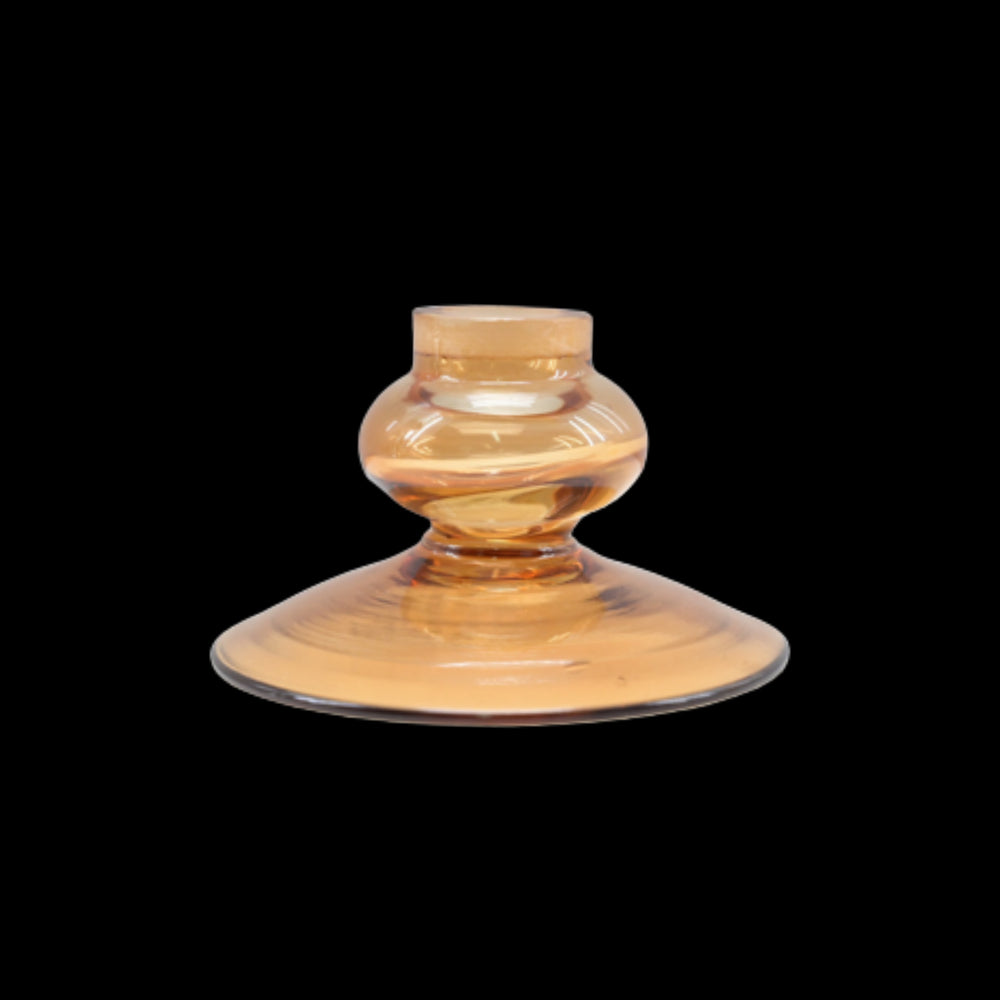 À la Glass candle holder small coral