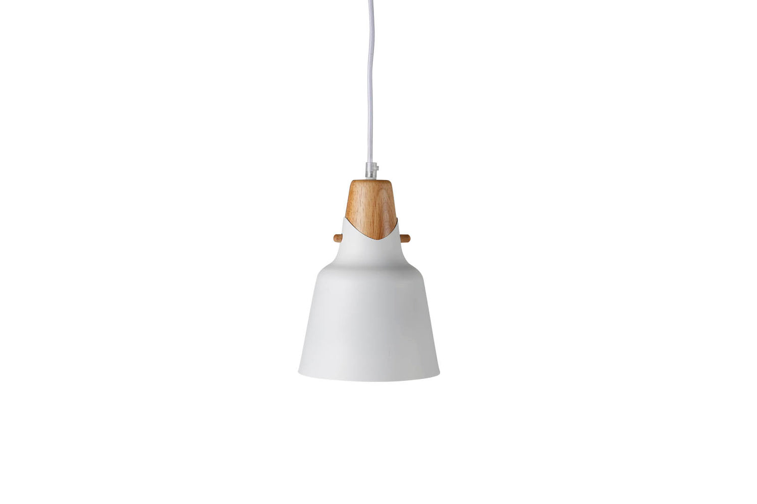 Hioshop Rigel verlichting hanglamp Ø16cm aluminum wit, hout.
