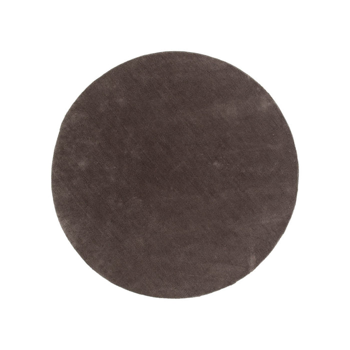 Hioshop Undra vloerkleed Ø200 cm polyester donkergrijs.