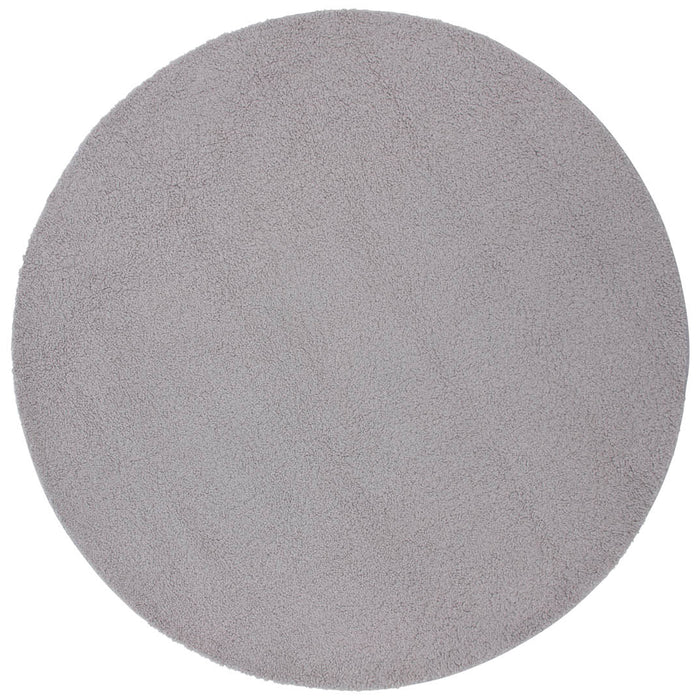 Hioshop Teddy vloerkleed Ø200 cm polyester grijs.