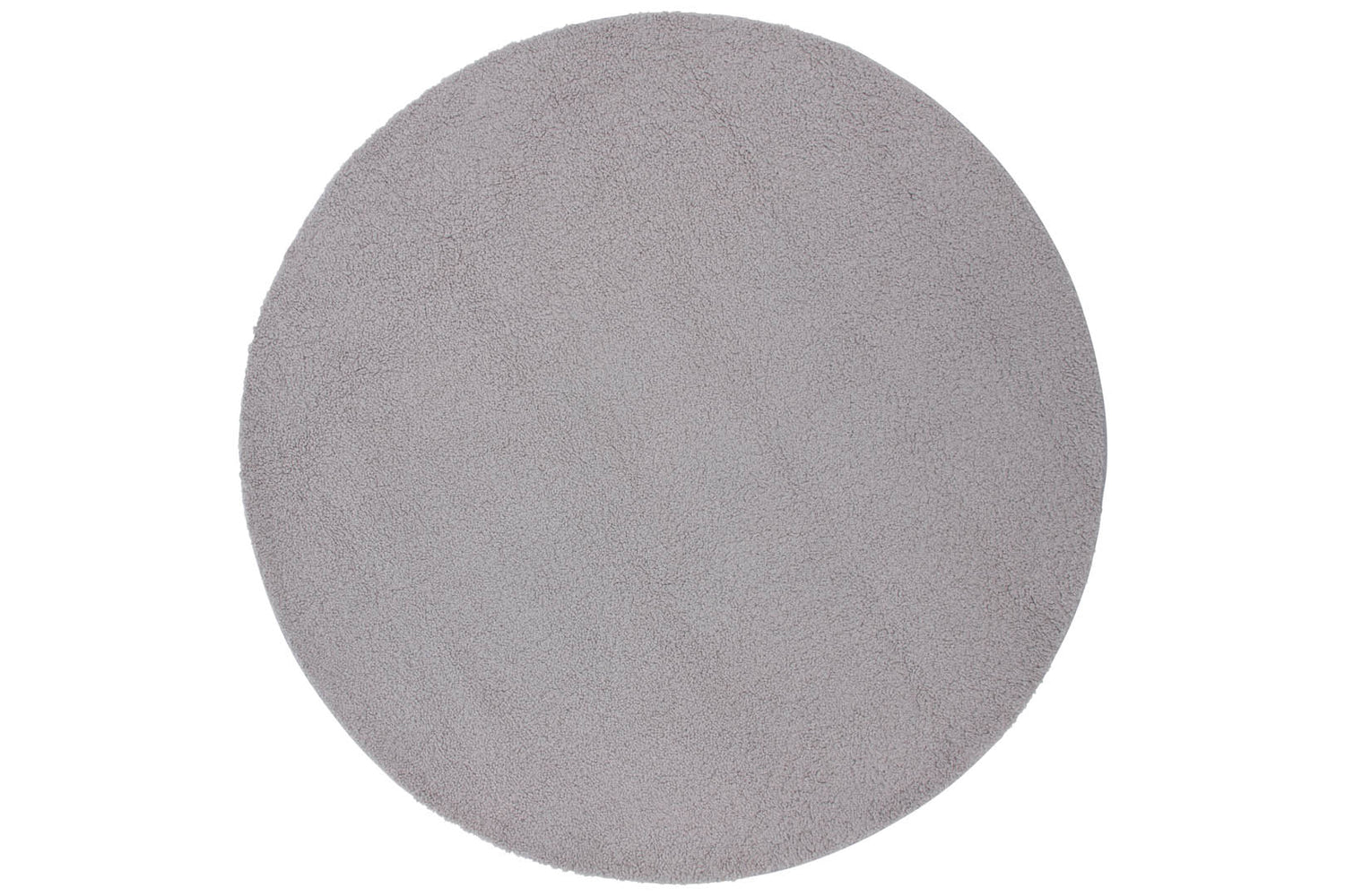 Hioshop Teddy vloerkleed Ø200 cm polyester grijs.