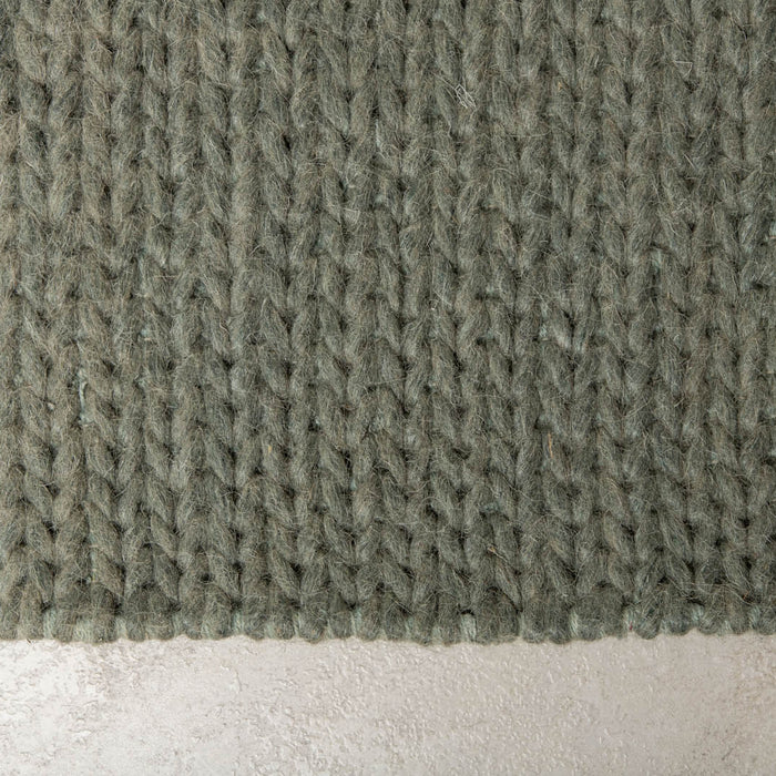 Hioshop Marta vloerkleed 350x250 cm wol lichtgroen.