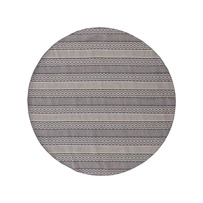 Hioshop Sishu vloerkleed Ø200 cm wol lichtgrijs.