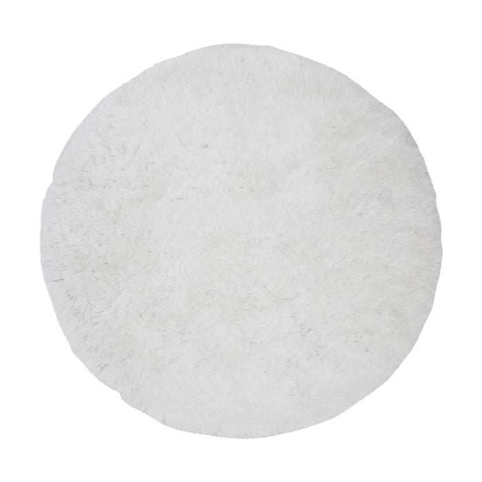 Hioshop Grace vloerkleed Ø200 cm polyester wit.