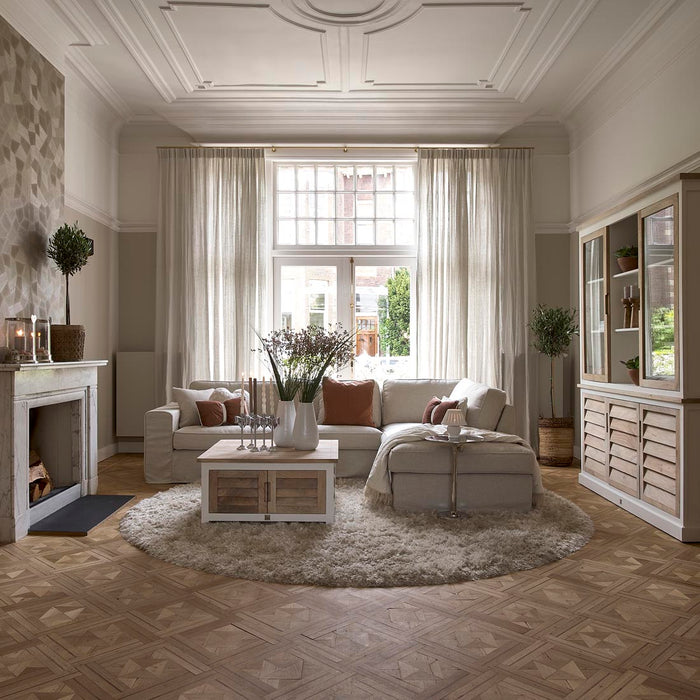 Rivièra Maison - Ronde Tapijt Mesa Vista, Grijs, X55 - 70% Wol, 30% PES Ø200 cm