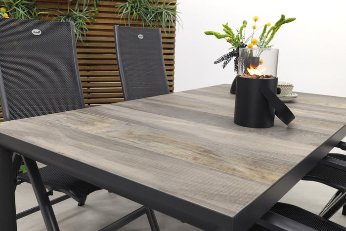 Hartman Roma|Kings tuinset antraciet - 180x100 cm.